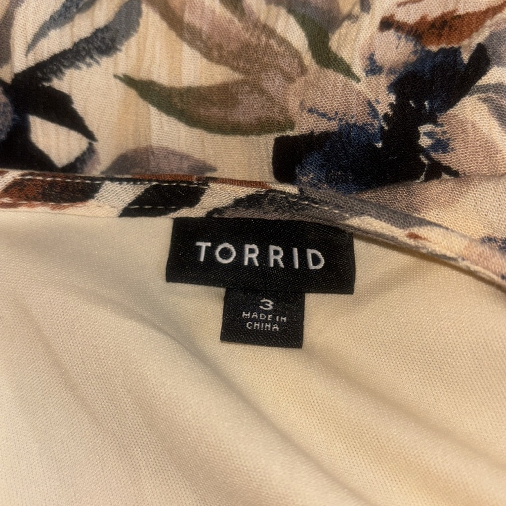 Torrid Crochet Front Floral Dress size 3X - Picture 10 of 11